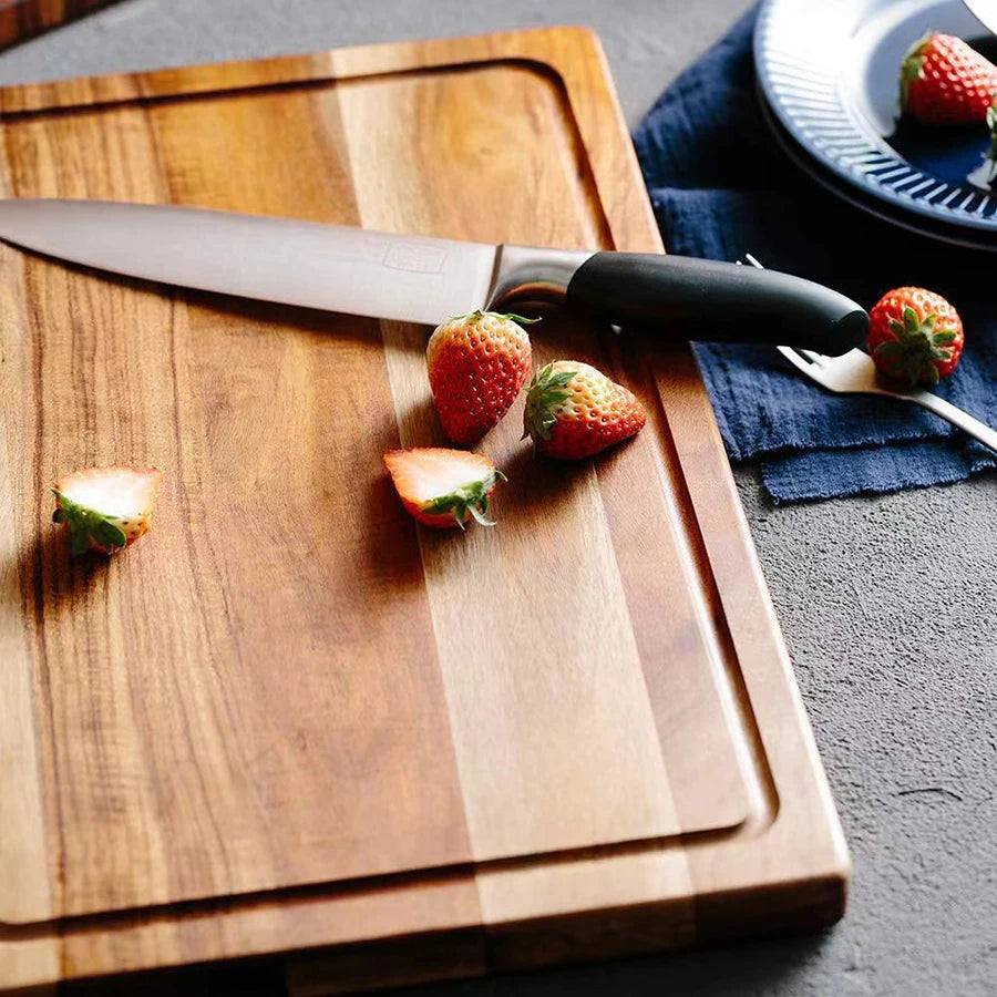 Acacia Wood Cutting Board Wooden Cutting Board with Juice Groove