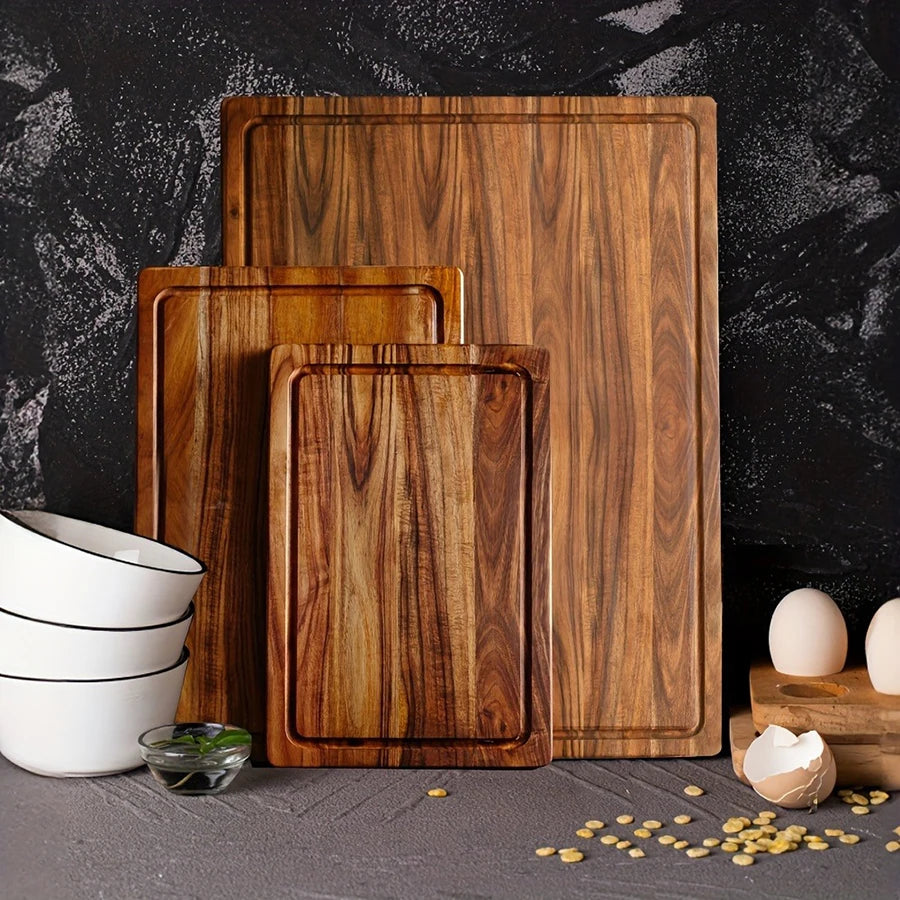 Acacia Wood Cutting Board Wooden Cutting Board with Juice Groove