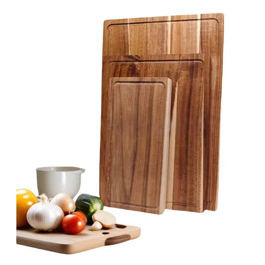Acacia Wood Cutting Board Wooden Cutting Board with Juice Groove